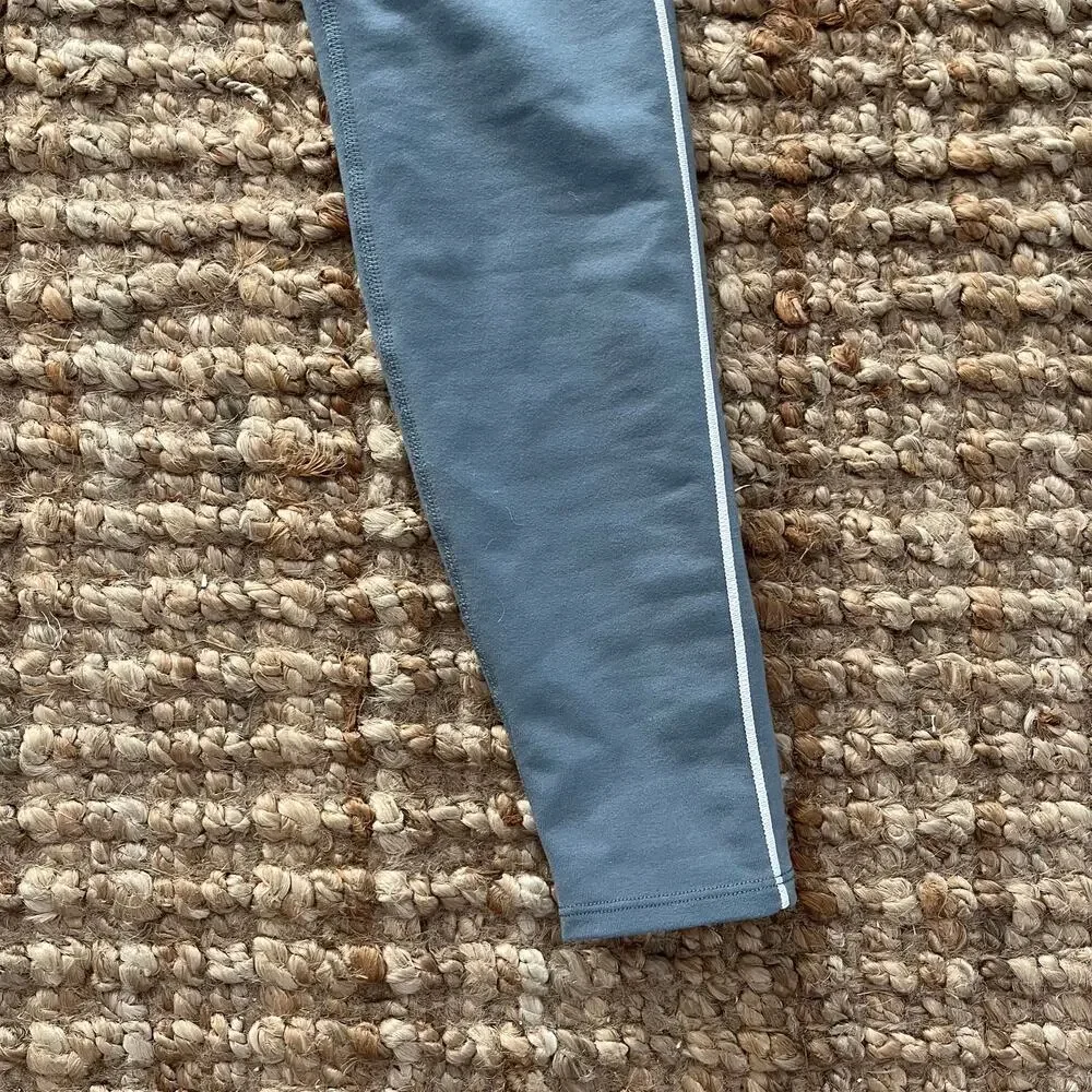 Alo Yoga Airbrush Heart Throb Leggings Gray White High Waist Full Length Size S
